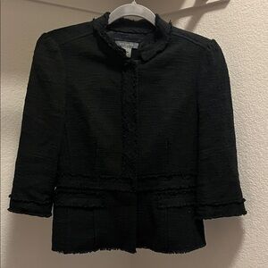 Ann Taylor Black Textured Blazer